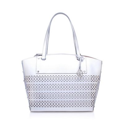 Silver 'Sheer Genuis Tote LG' handbag with shoulder straps